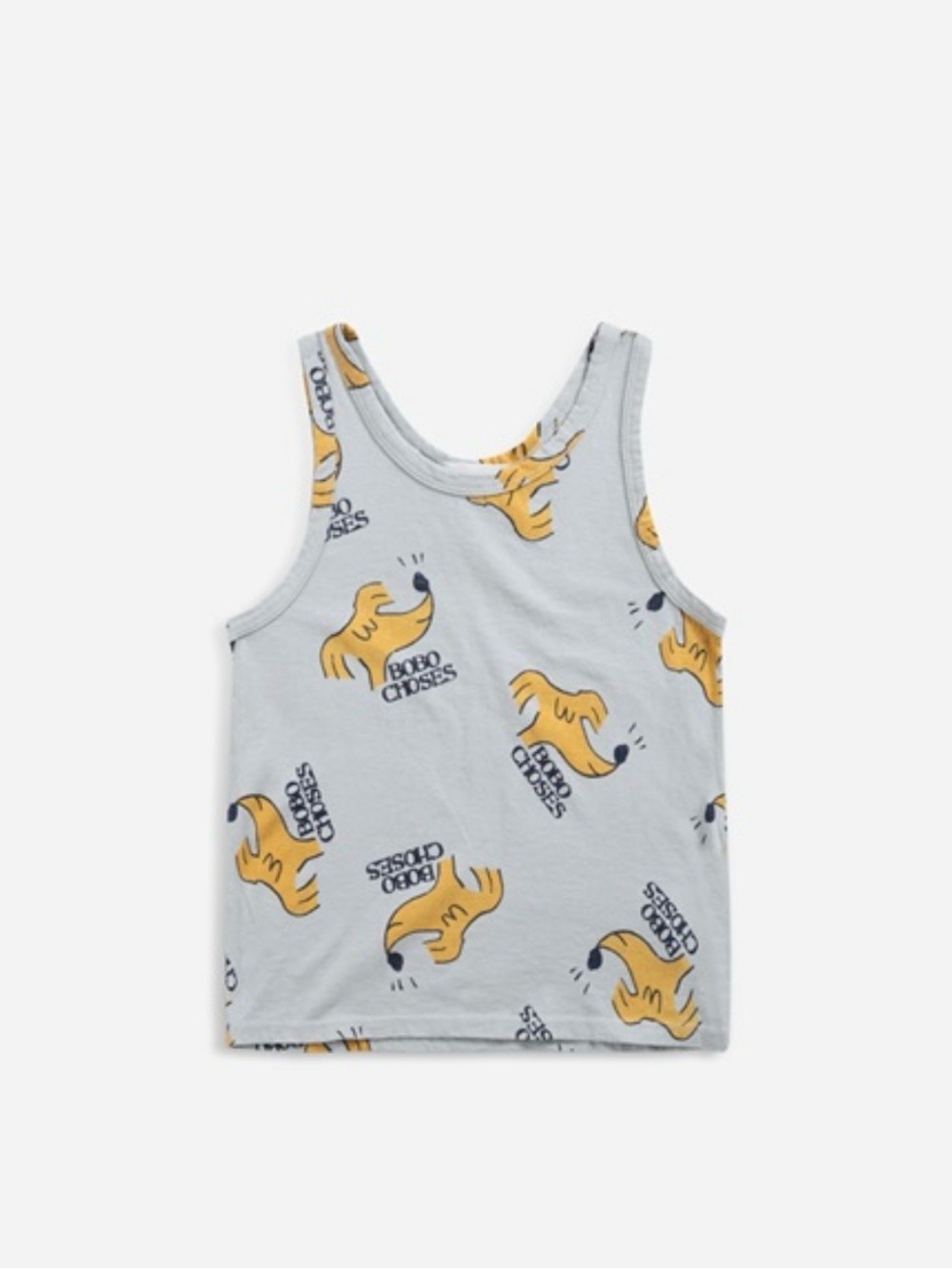 Bobo Choses Light Gray & Yellow Sniffy Dog Tank Top